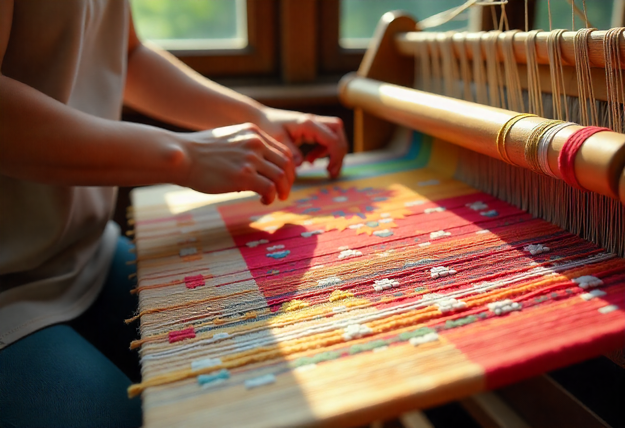 Person crafting a handmade gift